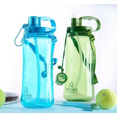 1500ml/2000ml Sports Water Bottles With Straw Gym Fitness Flask Camp Picnic Cycling Sports Shaker Drinking Bottles Waterbottle