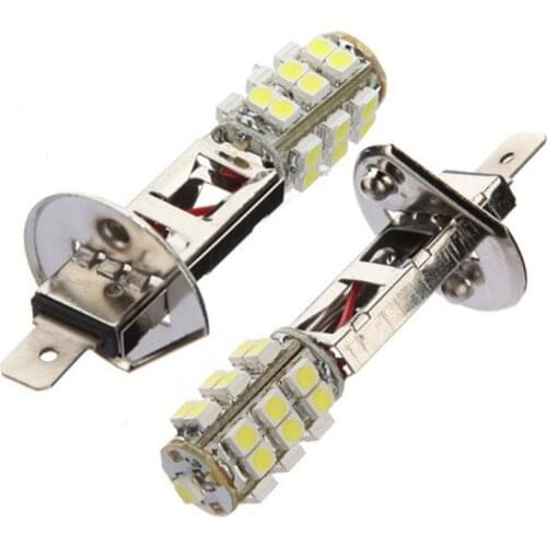 2PCS H1 H3 LED Bulbs for Fog Lights 3528/1210 25SMD 12V White Led Auto Lamp H3 H1