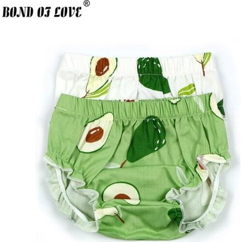 2pcs/lot Baby Shorts Newborn Bloomers Baby Panties Fruit design Infant PP Shorts 100% Cotton Shorts Kids Bloomer 2 colors