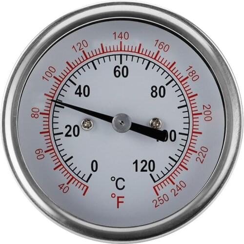 63mm 0-120℃ stainless steel analog measuring oven grilling grill oven dual scale thermometer measuring tools Drop shipping