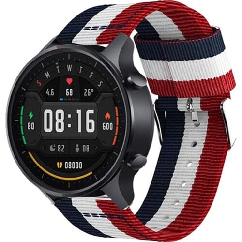 For Xiaomi Watch Color Smart Watch Color Nylon Sport Strap Replacement Watchband For Mi Watch Color Bracelet 22mm Wrist Band