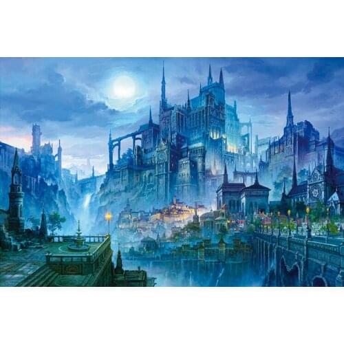Night Castle The wooden puzzle 1000 pieces ersion paper jigsaw puzzle white card adult childrens educational toys