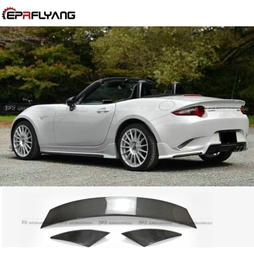For Mazda MX5 ND5RC Miata Roadster ESQ Style Rear Spoiler Trunk Wing Body Kit Car Styling (Only Soft Top)