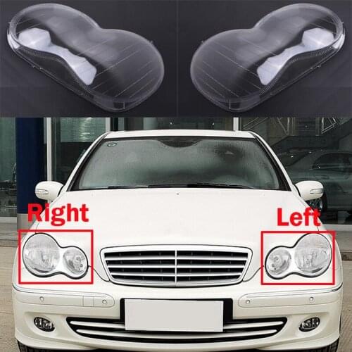 For Mercedes-Benz C-Class W203 2001-2007 Car Front Headlight Cover Headlamp Lampshade Lampcover Head Lamp Light Glass Lens Shell