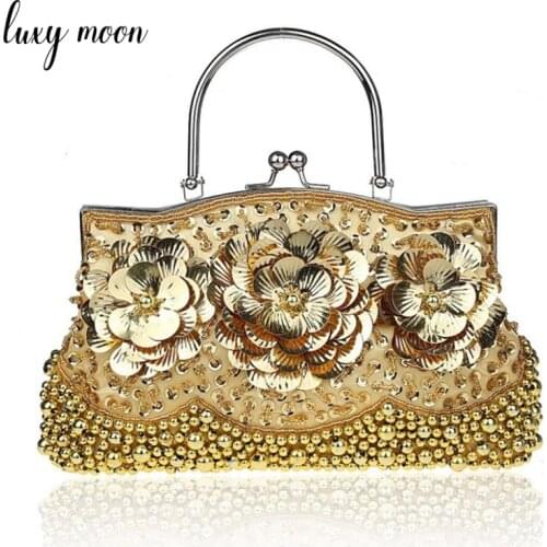 Elegant embroidery evening bags 100% handmade women day clutch purse and handbags full dress night party shoulder bag cheap