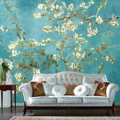 European Style Retro White Flowers Photo Wallpaper Living Room Bedroom TV Sofa Backdrop Wall Home Decor 3D Non-Woven Mural