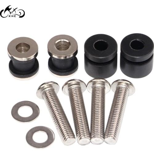 Chrome Motorcycle Detachable Backrest Sissy Bar Docking Hardware Kits Set For Harley Breakout FXSB 2013-2017