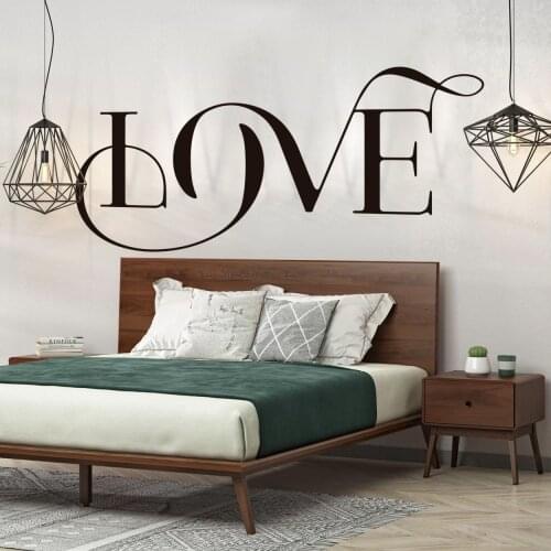 Art calligraphy text love wall stickers home bedroom living room porch window wedding door decoration vinyl decal gift J25
