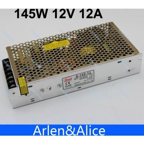 145W 12V 12A Single Output Switching power supply for LED Strip light AC to DC