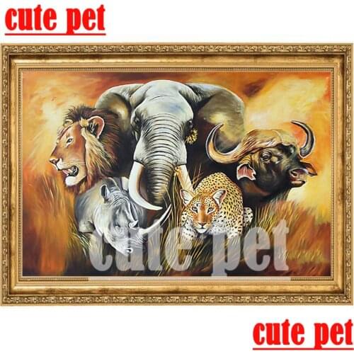5D Animal group Diy Daimond Painting 3D Diamond Painting Full Diamant Painting Embroidery diamond mosaic Home Wall Decor puzzle