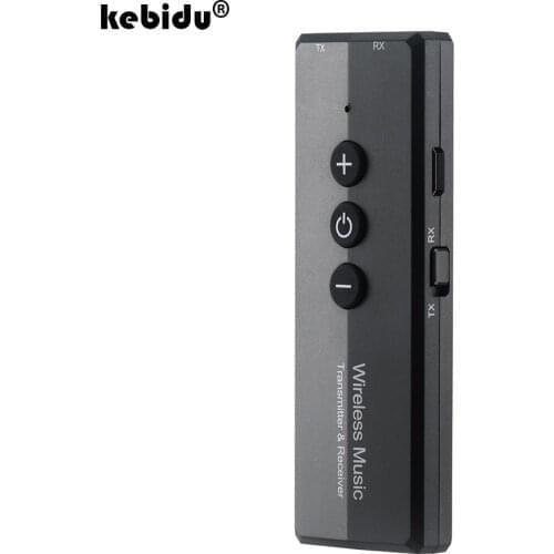 Kebidu 3.5mm Bluetooth 5.0 Transmitter Receiver AUX Stereo Music Audio Wireless Adapter for TV PC Car Kit with Control Button