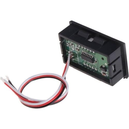 1 Pc Mini Voltmeter Tester Digital Voltage Test Battery DC 0-40V Red/Blue/Green Auto Car DC 0-40V 3 Digits + -10°C-65°C