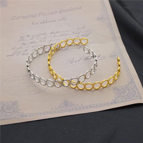 Fashion Jewelry Geometry Graphics Bangle Splicing Opening Adjustable Stainless Steel Bangle Bracelet For Women Men Jewelry Gifts