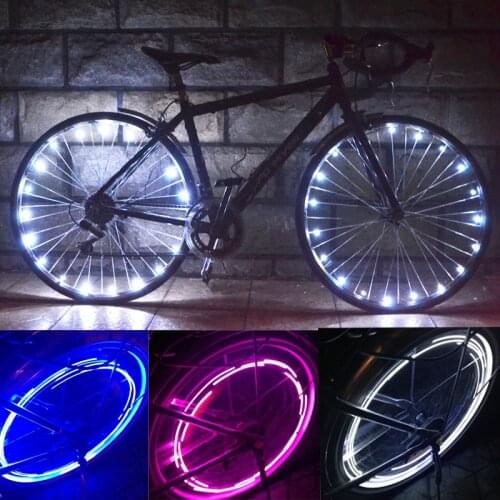 Outdoor String Light Bicycle Light 2M/20LED Motorcycle Cycling Bike Bicycle Wheels Spoke Flash Light Lamp String Lights Outdoor