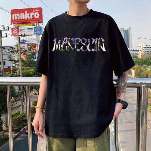 Creative Italian Maneskin Funny Print Unisex Novelty Style Street Vintage Men T-shirt Fashion Casual Harajuku Loose Male Clothes