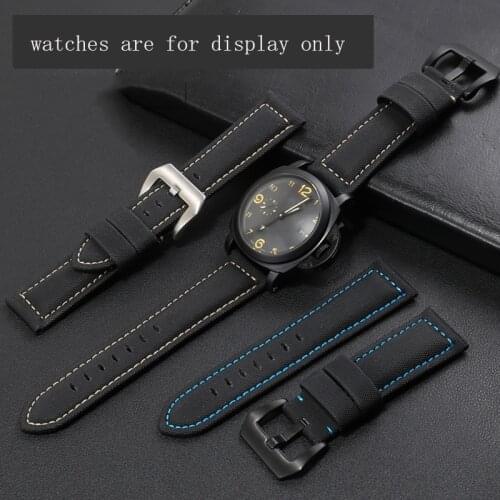 PEIYI Carbon Fiber Nylon Watchband Replacement Belt For Panerai PAM441 Series Mens Watch Chain 22mm 24mm 26mm