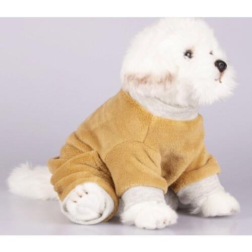 Pet Pajamas For Small Dogs Ultra Soft Warm Fleece Dog Jumpsuit Lightweight Puppy Pullover Cozy Full Coverage Dog Clothes