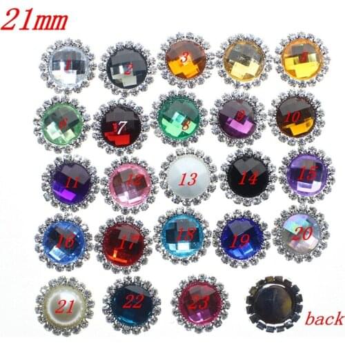 2018 Sale Limited Washable Nickel-free 20pcs Diy Rhinestone Acrylic Flatback Craft Buttons Decor Accessories No Hole For Sewing