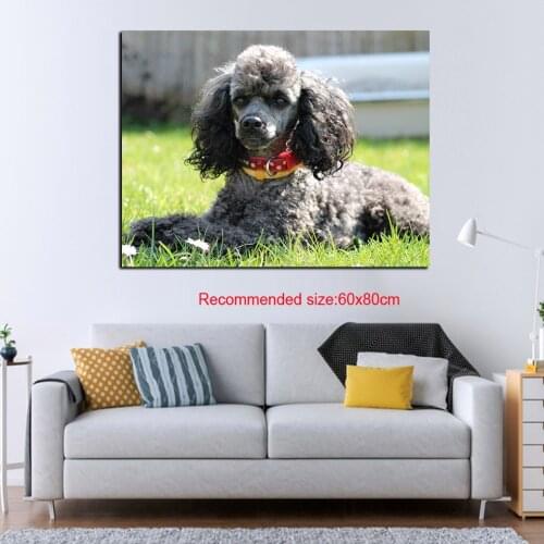 Dog Grass Poodle Paint With Diamonds Full Square/round Diamond Embroidery animals Picture Rhinestones Handmade Wall Decor