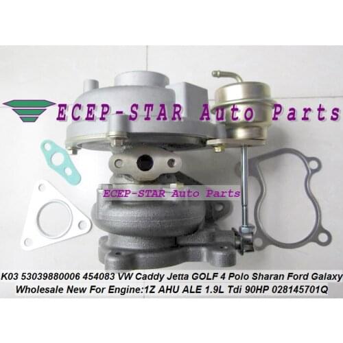 Free Ship K03 454083 454083-0001 53039880006 028145701J Turbo For Seat Alhambra Cordoba Toledo Jetta Passat B4 Polo 1Z AHU 1.9L