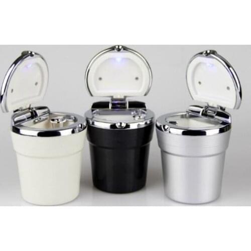 Universal Portable LED Light Car Ashtray Universal Cigarette Cylinder Holder Car Styling Mini