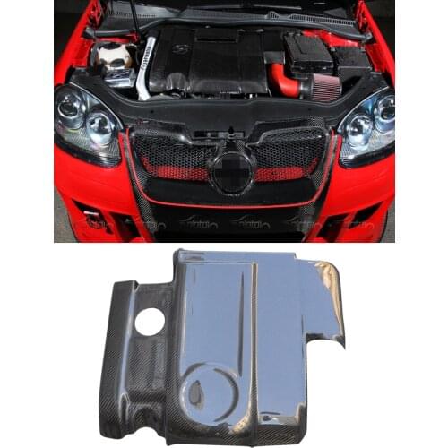 Carbon Fiber Front Hood Bonnet ENGINE COVER Protector Trim For VW Golf 5 GTI 2006-2009