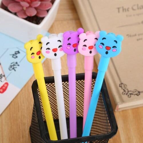 1pcs Cub Gel Pen 0.5mm Novelty Cute Pens Student Stationery Kawaii Pen Stationer Black Signature Pens Kawaii School Supplies