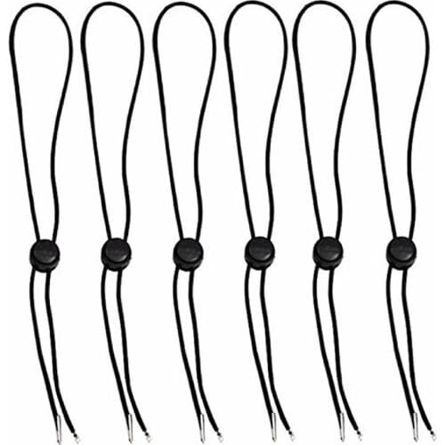 NEW 10pcs Black Super Elastic Adjustable Chin Strap Safety Wind Hat Retainer Cap Cord Accessories for Outdoor Fishing