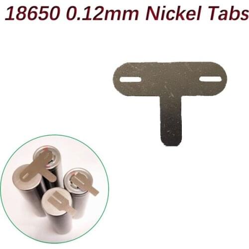 100PCS/LOT 18650 0.12mm SPCC welding nickel tab plated tab for 18650 batteries without holder