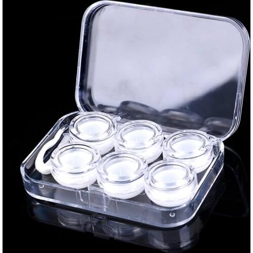 2pcs/3pcs Contact Lens Box Storage Container Travel Accessaries Transparent Objectives Travel Portable Case