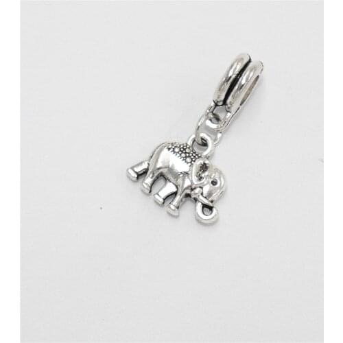 Fashion Cute Metal Beads Elephant Charm Pendants Suitable for Womens Necklace Bracelets Jewelry Making