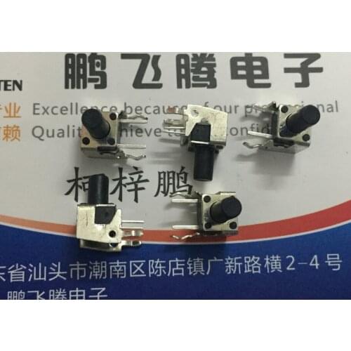 20PCS/lot High quality side foot 6*6*10MM micro switch tact switch button with bracket