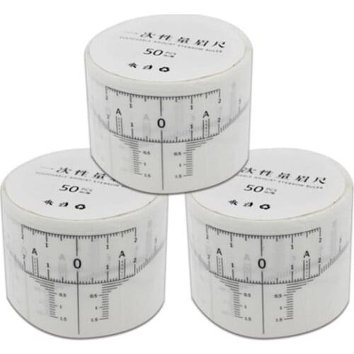 50sets 50pcs/set Permanent Makeup Eyebrow Disposable Accurate Ruler Microblading Shaping Tattoos Measure Stickers Trend Eyebrow
