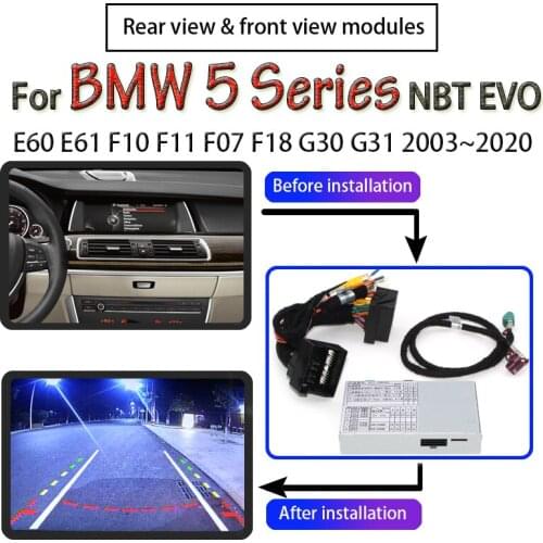 Rear Camera Adpter For BMW 5 Series E60 E61 F07 F10 F11 F18 2003~2020 interface Original Screen Upgrading system Parking Decoder