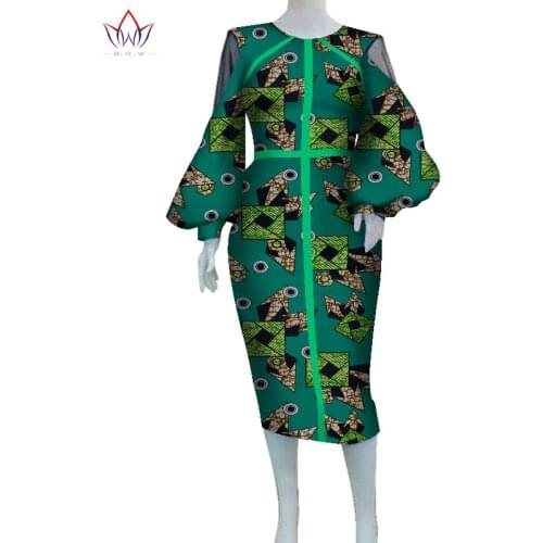 African Clothes for Women Bazin Riche O-Neck Traditional Clothing for Women Dashiki Plus Size Sexy Party Dress WY5710