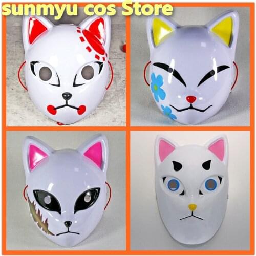 Anime Demon Slayer cosplay Masks Halloween Kimetsu no Yaiba Mask Plastic Kamado Tanjirou Sabito Cosplay Party Props