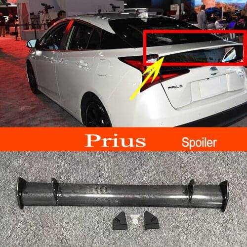 Prius Real Carbon Fiber GT-style Car-styling Sporty Rear Trunk Wing Spoiler for Toyota Prius Sedan