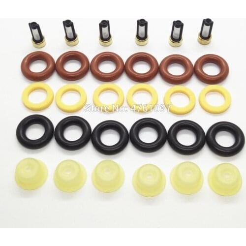 Free Shipping 6pieces/set fuel injector repair kits for BWM K100 Motorcycle OEM 0280150210 for AY-RK003