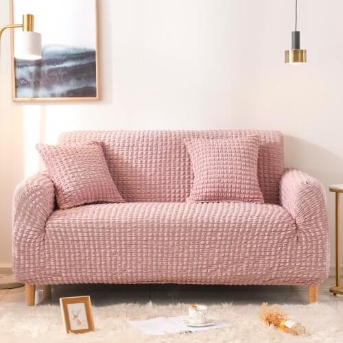 Sofa Cover Seersucker Jacquard Corner Sofa Cover Elastic Arm Chair Couch Slipcover for Living Room funda sofa chaise lounge
