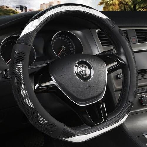Car Steering Wheel Cover D Shape For VW GOLF 7 2015 POLO JATTA Passat Tiguan For Nissan Qashqai J11 X-trail T32 2015- 2017 2018