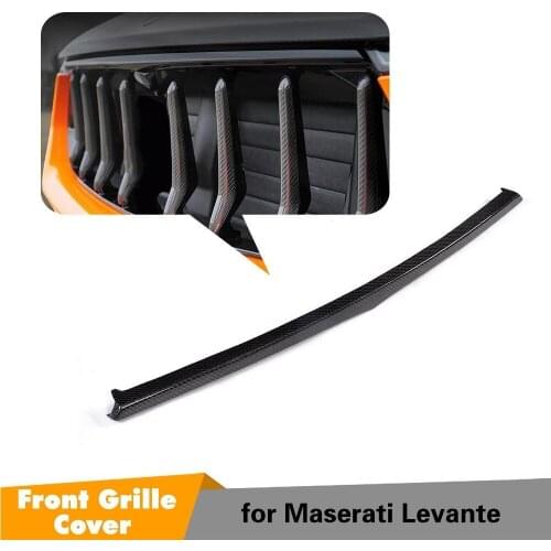 For Maserati Levante Base and S Sport Utility 4-Door Carbon Fiber Car Rear Trunk Boot Lip Decoration Trim 2017 2018