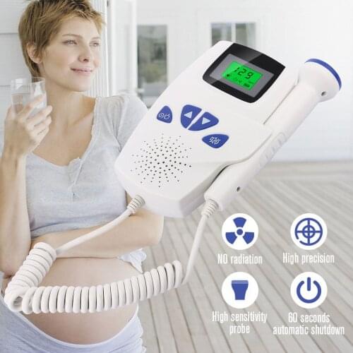Household Doppler Fetal Portable Pregnant Baby Heart Rate Monitor 2.5MHz Pregnancy Baby Meter Fetal Sound Ultrasound Detector