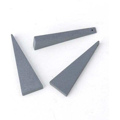 DoreenBeads Wood Spacer Beads Triangle Red Colorful Jewelry DIY Findings 41mm(1 5/8") x 14mm( 4/8"), Hole: Approx 1.2mm, 30 PCs