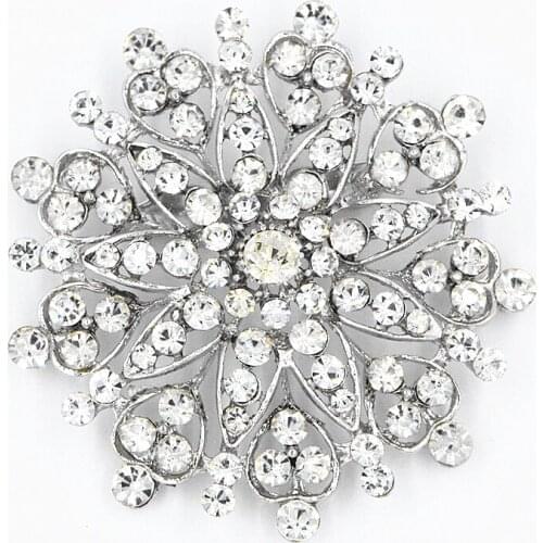 DHL FEDEX EXPRESS SHIPPING Cheap Wholesale Vintage Stylish Crystal Heart Flower Women Brooch For Wedding