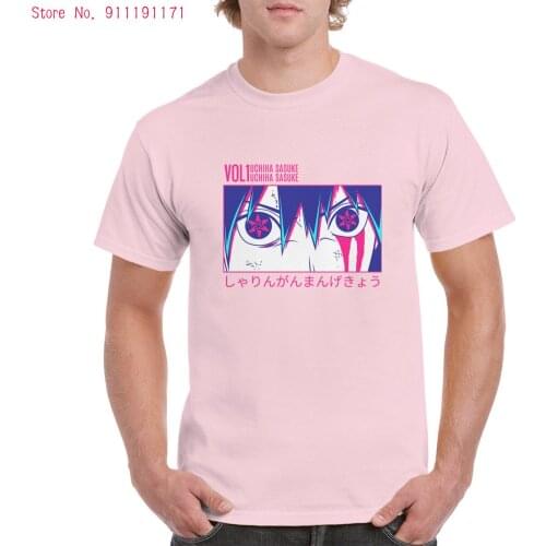 Brand 100% Cotton shirts Aesthetic Uchiha sasuke Anime t shirt Sa-suke Mangekyou sha-ringan t shirt Eyes Graphic Oversized Top