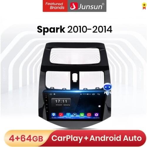 Junsun V1 Android 10 AI Voice Control RDS Car Radio Multimedia Player For Chevrolet Spark 2010-2014 GPS Navigation autoradio