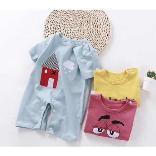 Summer Baby Rompers Boys Girls Jumpsuits Newborn Short Sleeve Clothes Baby Climbing Suit Baby Romper Infant Costumes Pajamas