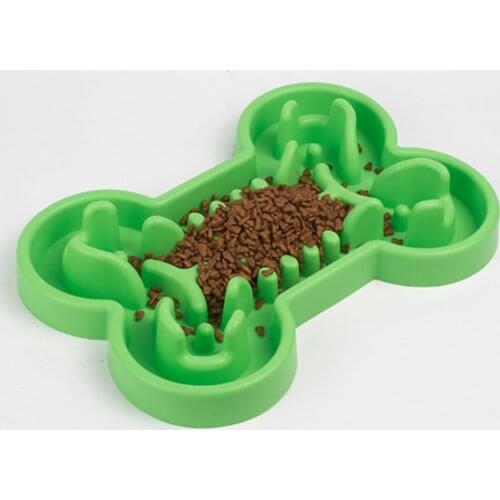 Bone Cute Dog Bowl For Animals Slow Feeder Cat Food Bowl Anti Gulping Maze Pet Supplies Big Small Dog Accessories
