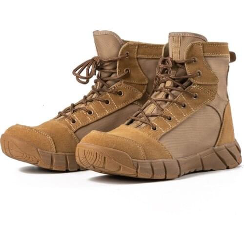Outdoor Mens Boots Special Combat Forces Coyote Brown Tactical Military Boots Protective Shoes Breathable Military Boots