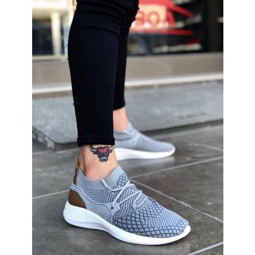 BA0001 Fly Casual High Bottom Gray Men 'S Sports Shoes